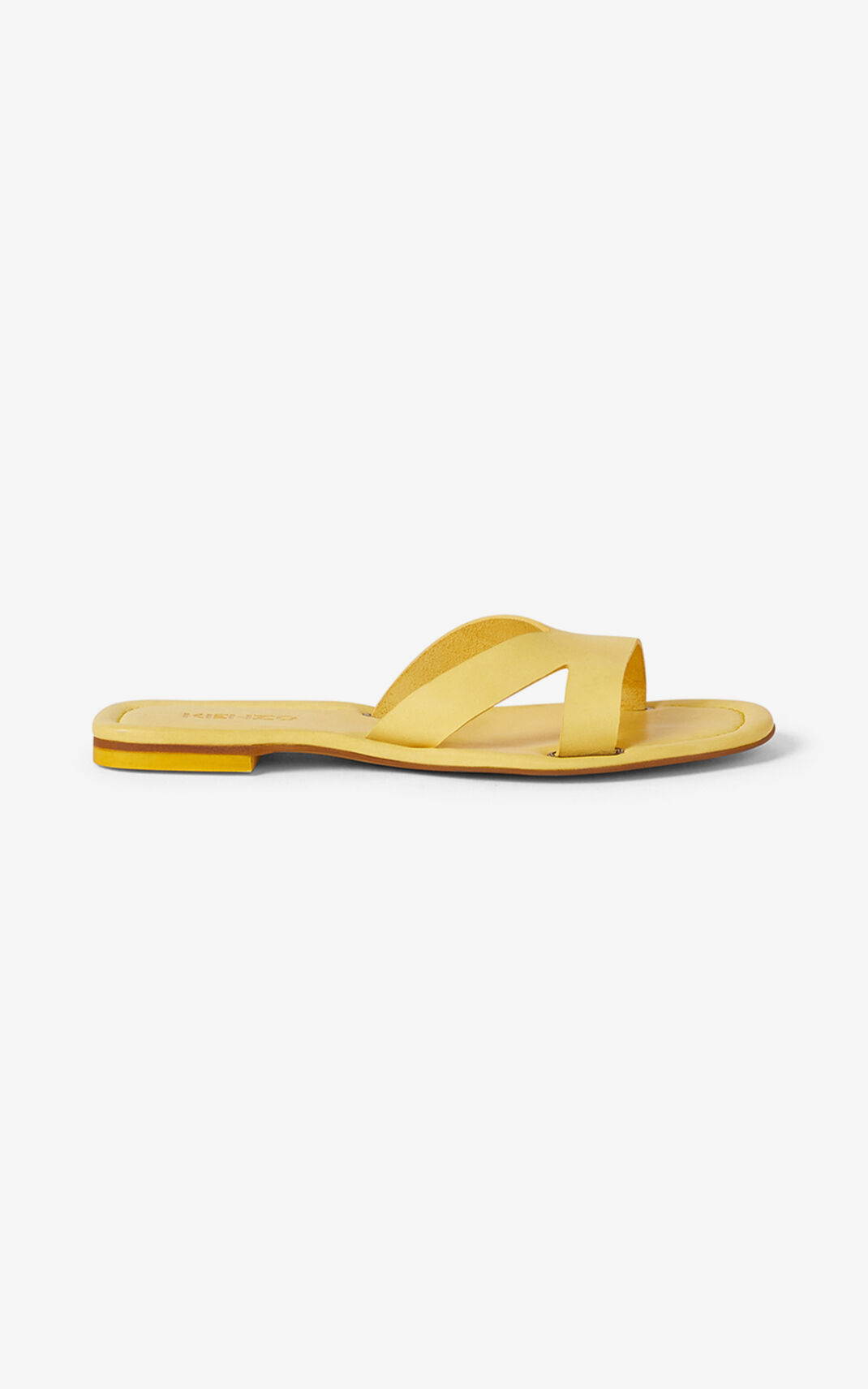 Pantuflas Kenzo OPANKA flat Cuero Mujer Amarillo HQP364501